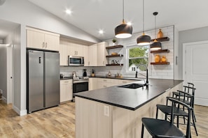 Chef's Kitchen with Stainless Steel Appliances