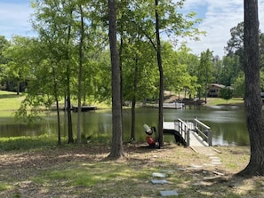 Great dock for boat tie-up and water play