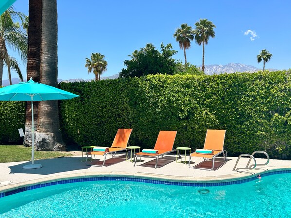 sun-drenched patio