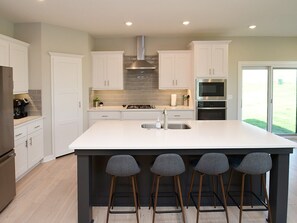 Kitchen Island + Stools