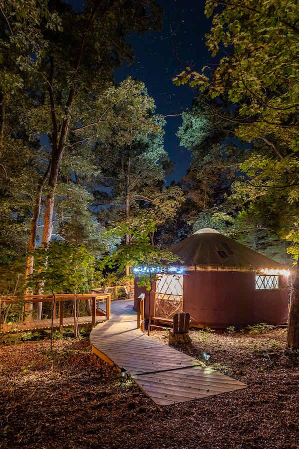 Welcome to the Mystical Yurt in the forest!