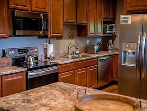 Kitchen including a Kitchen Aid mixer and a Revolution touch screen toaster (guest favorite)