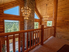 View from the loft. Every room has a beautiful view of the surrounding forest.