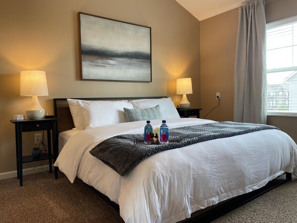 You'll love the king bed in the master! Brand new mattress from Winkbeds + luxury Frette linens + high-end goose down comforter.