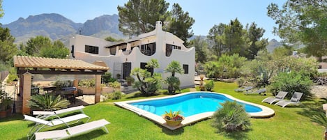 Casa vacacional, jardín, piscina, vacaciones, Mallorca, vistas