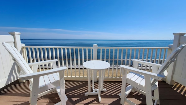 Wonderful sunsets and water views from the balcony deck