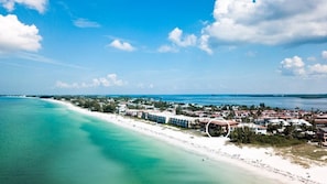 Step off the property and onto the beach