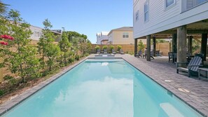 Large private pool and hot tub