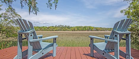 View from our observatory deck located next to the fire pit. 