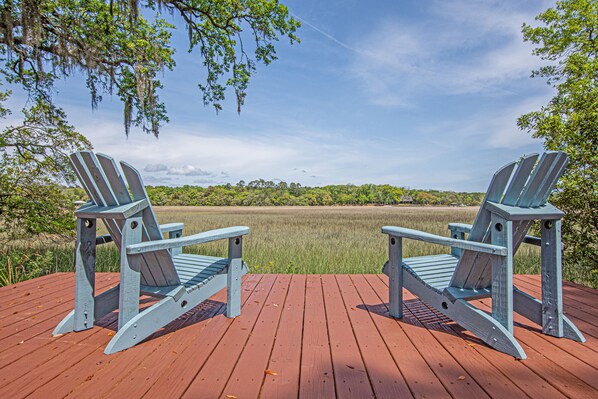 View from our observatory deck located next to the fire pit. 