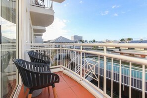 Private balcony with pool view