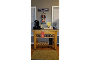 Deluxe Amenity Coffee/Tea bar. Tip requested for restocking.
