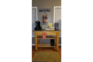 Deluxe Amenity Coffee/Tea bar. Tip requested for restocking.