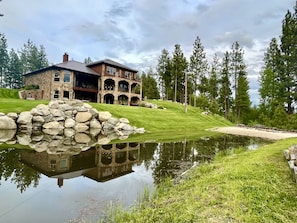 Pond and back yard 