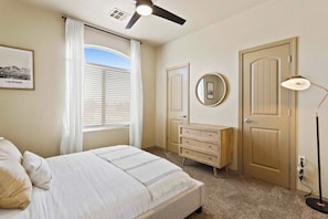 Let the first sunlight wake you up or close the blinds and sleep a bit longer.