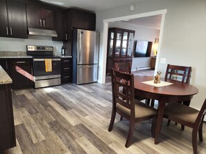 Kitchen and dining area