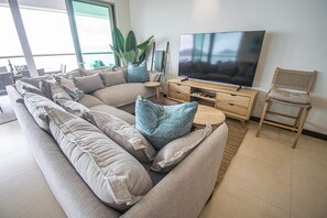 Living Room with 70" Smart TV