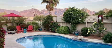 Private backyard pool & spa