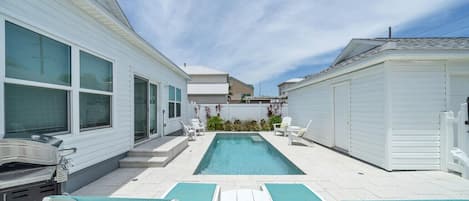 Pool for use - located between the owners home and the carriage house. 