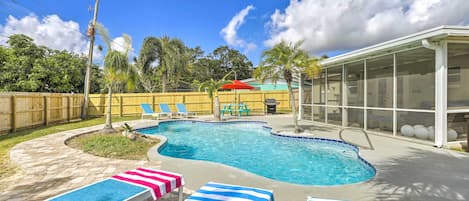 Merritt Island Vacation Rental | 3BR | 2BA | 1,430 Sq Ft | 1 Step to Access