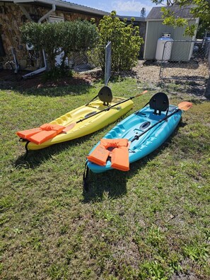 Kayaks on Property available for FREE use