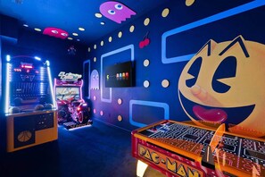 Arcade w/ Air Hockey Table, Racing  and Basketball Game