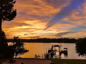 Breathtaking sunset from the porch.