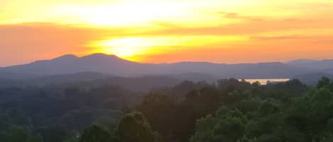 Beautiful sunset photo captured from the main level porch