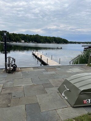 Lakeside patio and dock