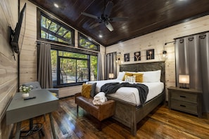 Enjoy a good night rest in our spacious bedroom.