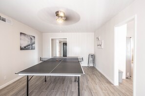 Have a blast with the Ping pong table.