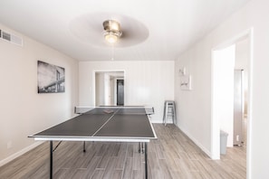Have a blast with the Ping pong table.