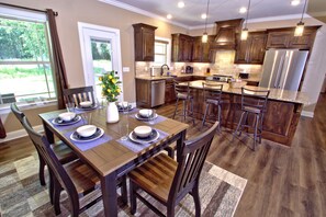 dining area and kitchen