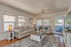 Your vacation retreat begins here—relax and enjoy all the comforts of home in this inviting living room.