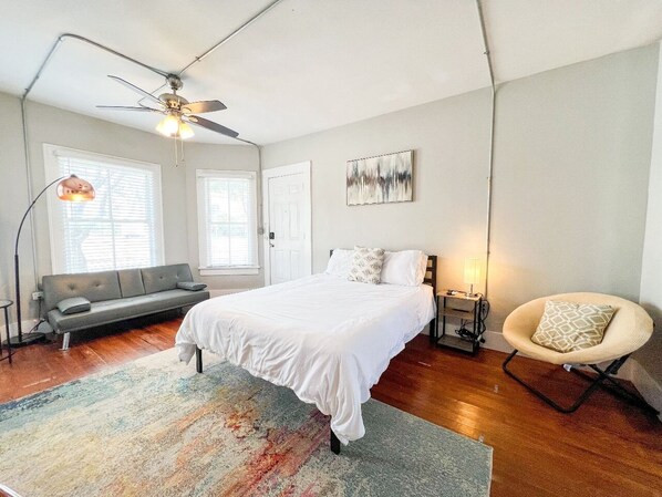 Your sanctuary awaits! Unwind in this cozy bedroom, thoughtfully designed for restful nights and sweet dreams!
