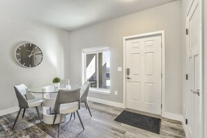 Dining table next to the front door