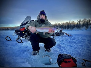 Beautiful fish caught through the Ice On our lake 