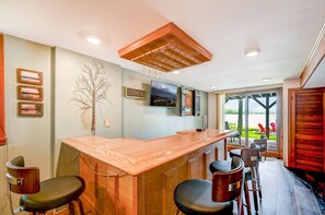 Bar overlooking lake