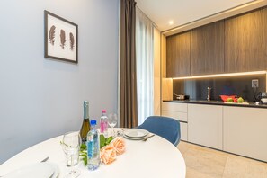 Dining area with kitchen