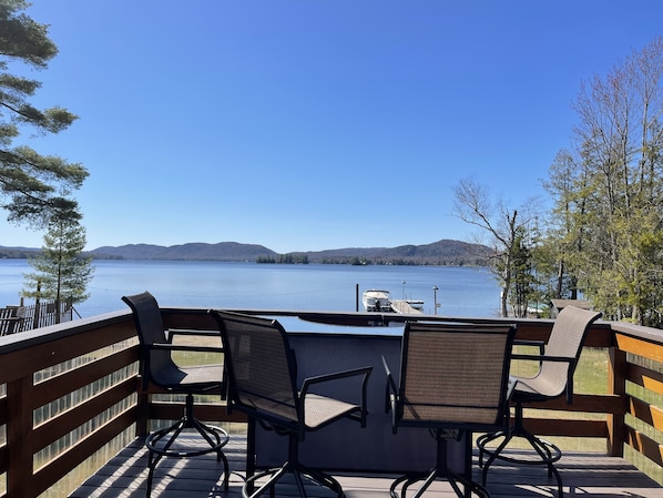 Deck overlooking the water