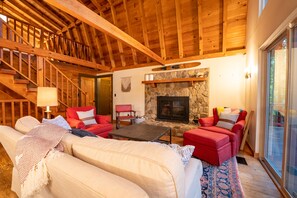Living room with fireplace