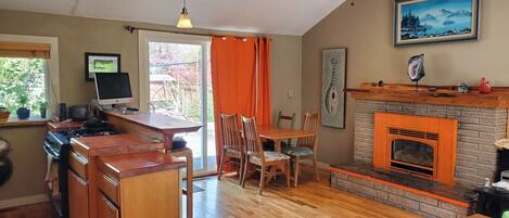 open floor plan style living room and kitchen