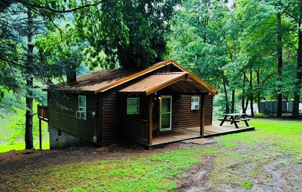 Front view of our cabin from the road.