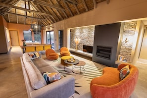 Living room with fire place