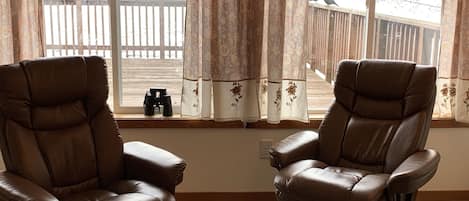 Living room looking out over deck