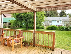 Back deck and yard view