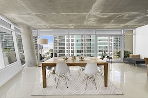 Spacious dining area overlooking Midtown!