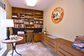 Office with tons of books and games!