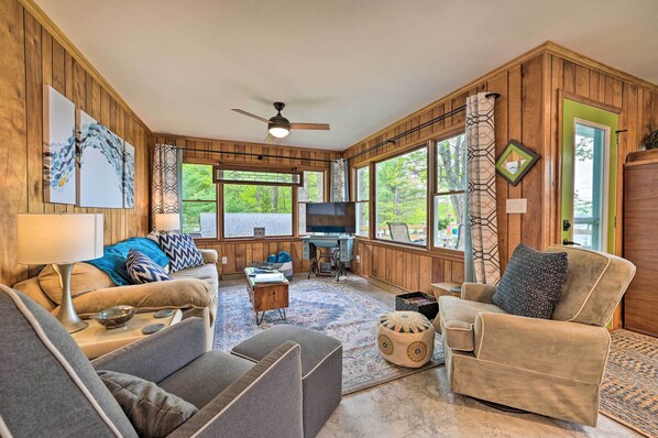 Kalkaska Vacation Rental | 4BR | 2.5BA | 2,000 Sq Ft | Stairs Required to Enter