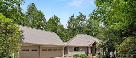 Front with gated driveway